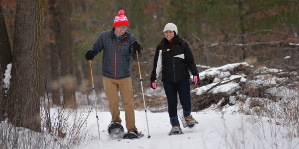 Winter Snowshoe Scene